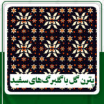 پترن طرح گل با گلبرگ‌های سفید برای فتوشاپ